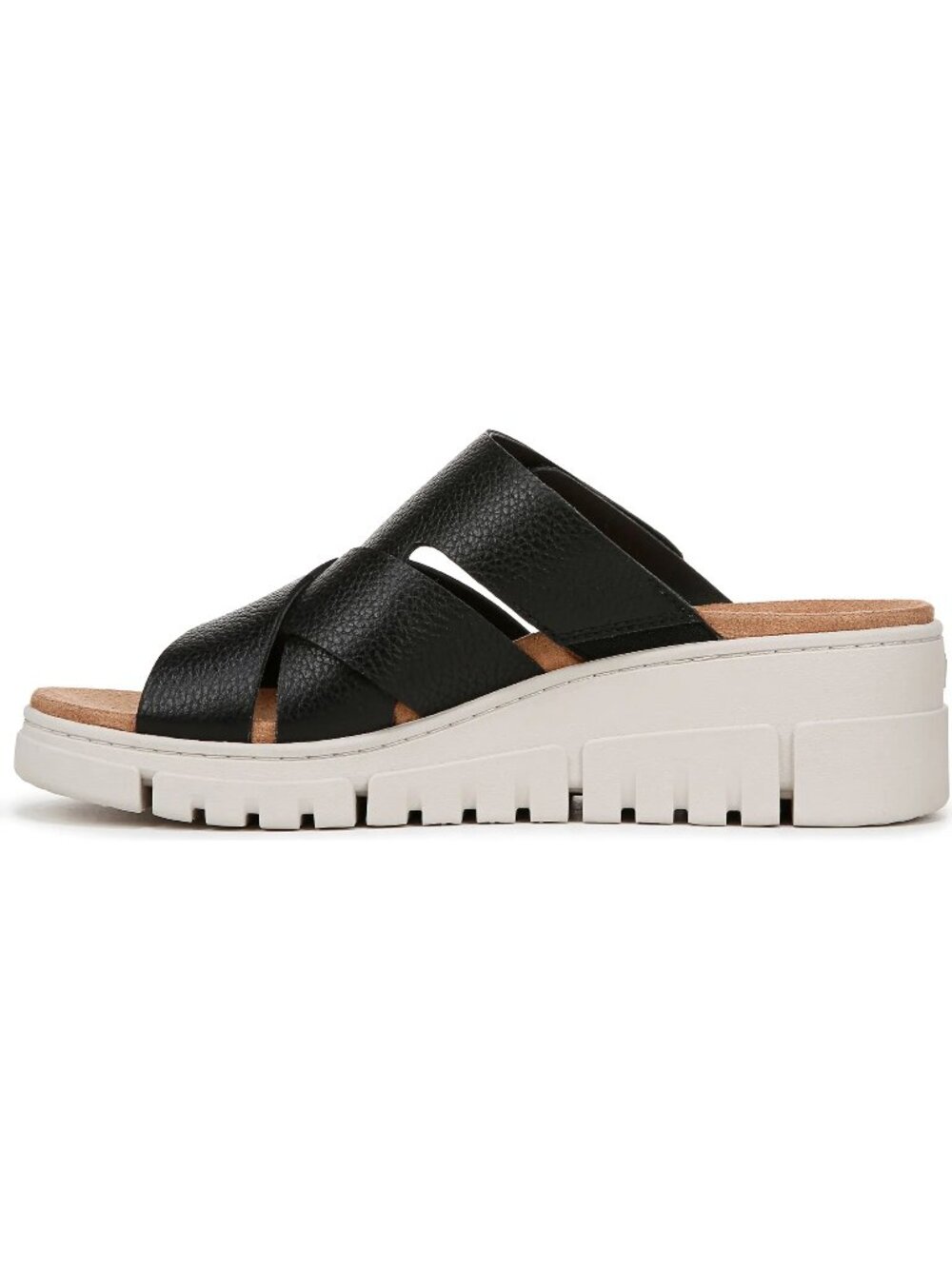 NWT Vionic Uptown Sunset Slide Sandal - Black Leather Size 9